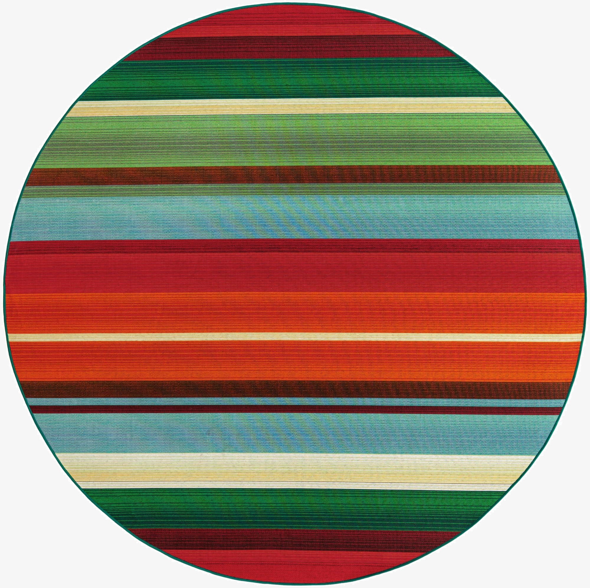 Primary image 7' 10 x 7' 10  Washable Modern Indoor / Outdoor Round Rug