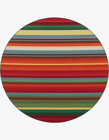 Easy-Clean Modern Indoor / Outdoor Round Rug