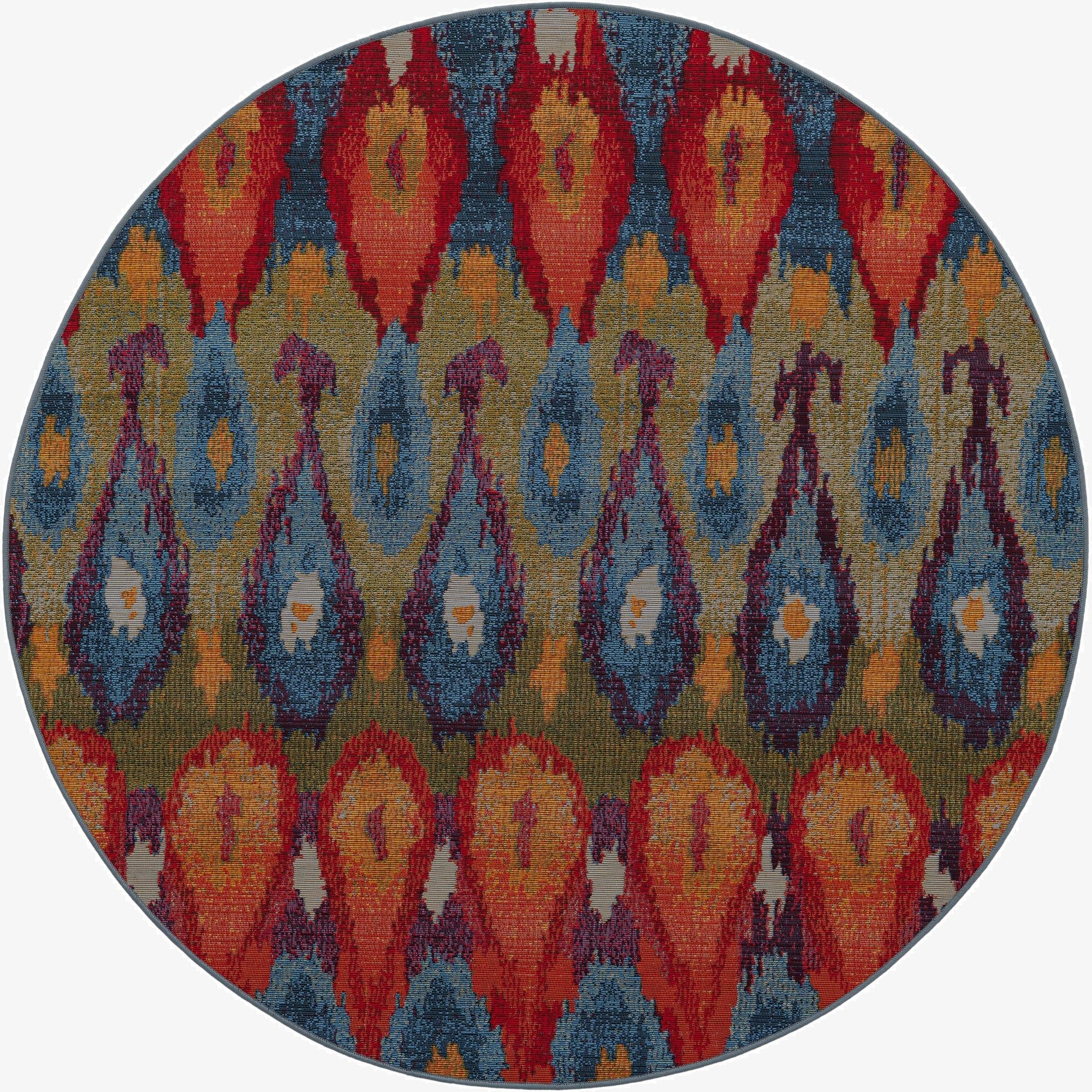 5' x 5'  Washable Modern Indoor / Outdoor Round Rug