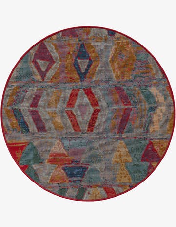 Easy-Clean Modern Indoor / Outdoor Round Rug