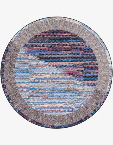 Easy-Clean Modern Indoor / Outdoor Round Rug
