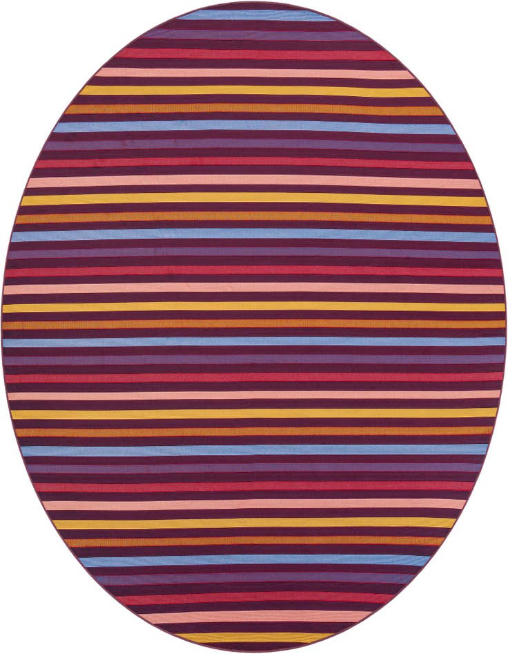 Detail image of 10' x 10' Easy-Clean Ribbon Indoor / Outdoor Round Rug