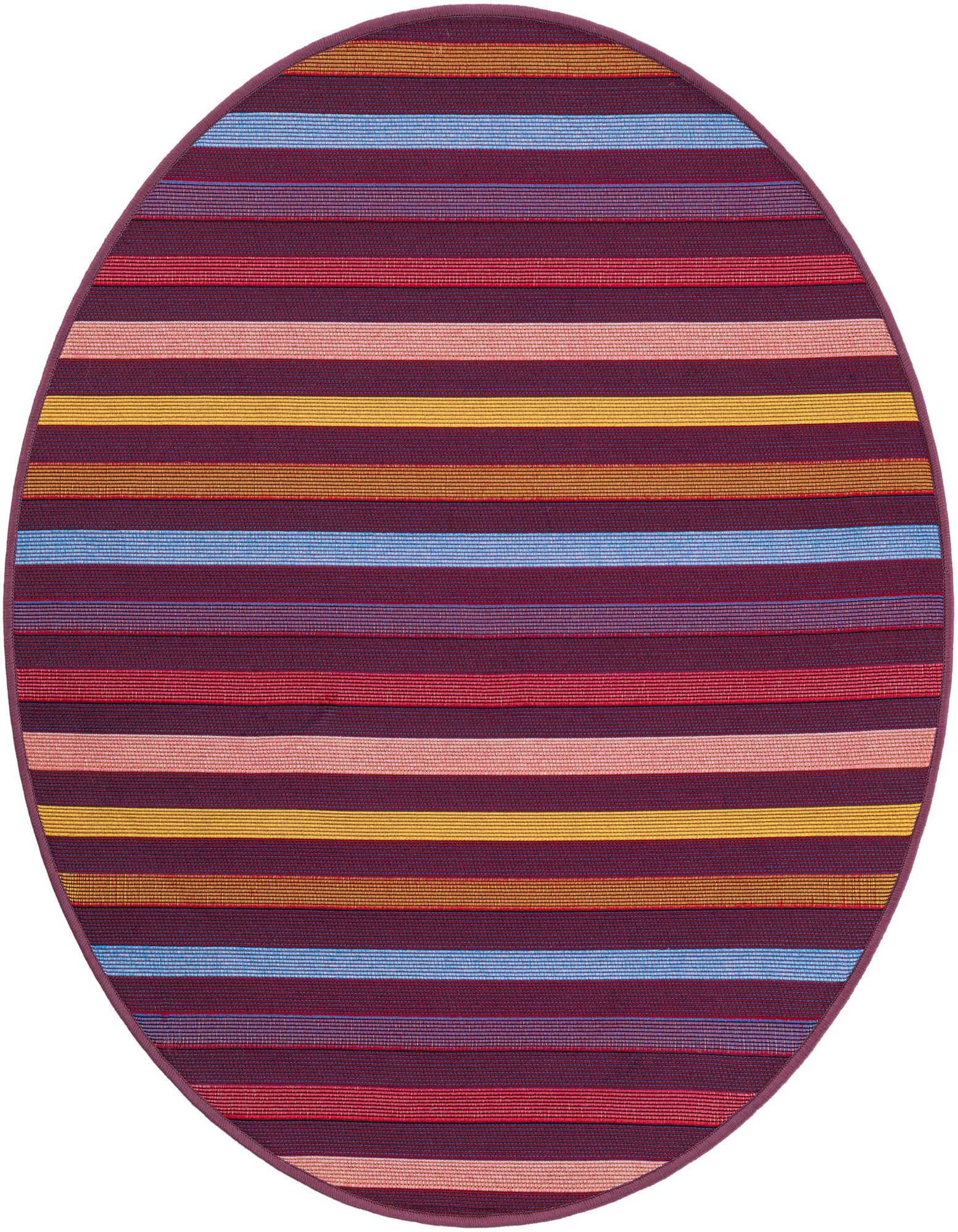 3' x 3' Easy-Clean Ribbon Indoor / Outdoor Round Rug