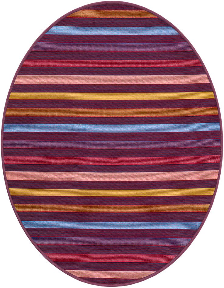 Detail image of 3' x 3' Easy-Clean Ribbon Indoor / Outdoor Round Rug