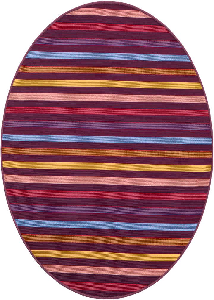 4' x 4' Easy-Clean Ribbon Indoor / Outdoor Round Rug