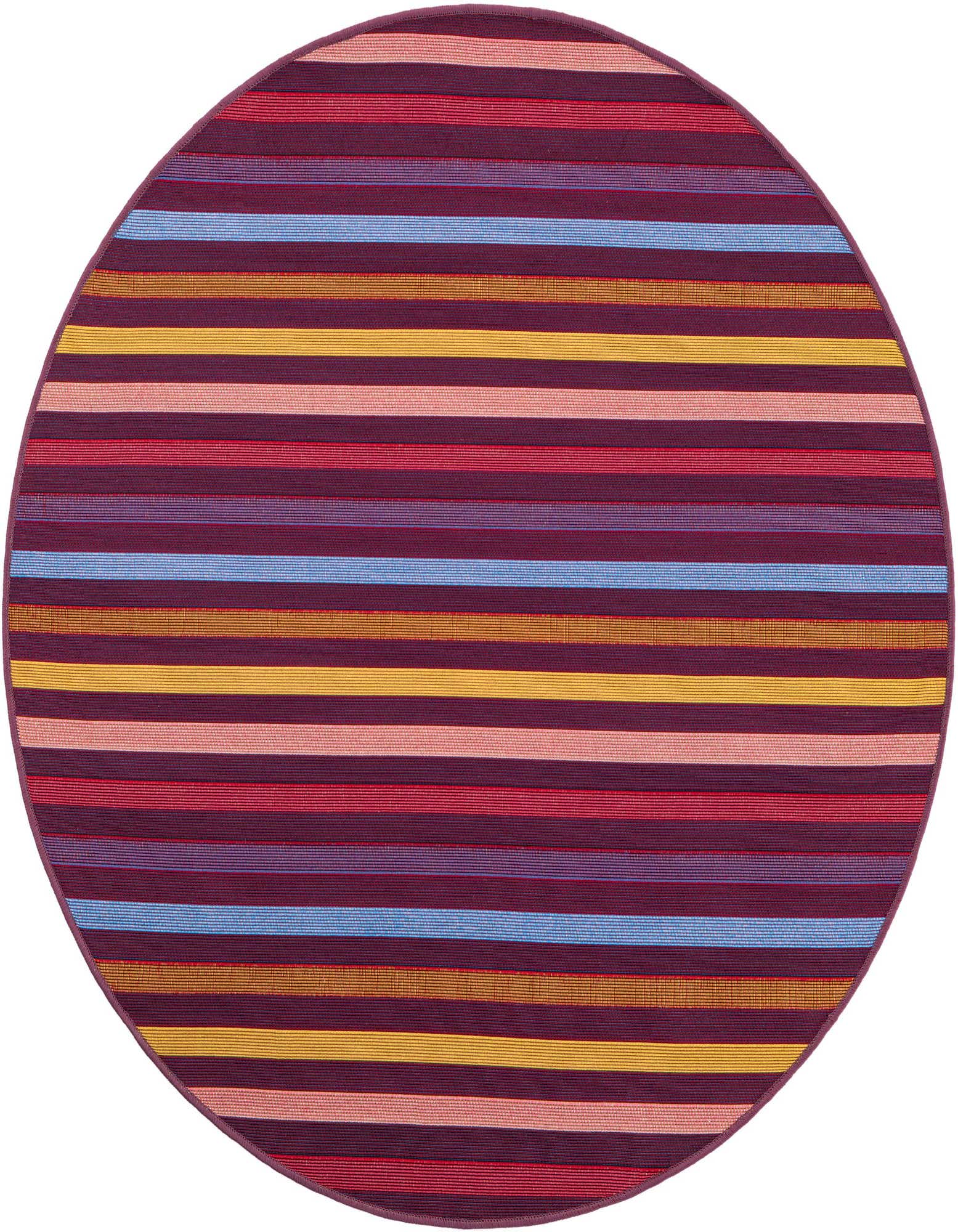 4' x 4' Easy-Clean Ribbon Indoor / Outdoor Round Rug