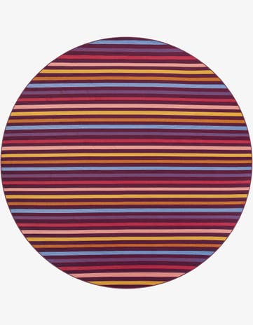 10' x 10' Easy-Clean Ribbon Indoor / Outdoor Round Rug