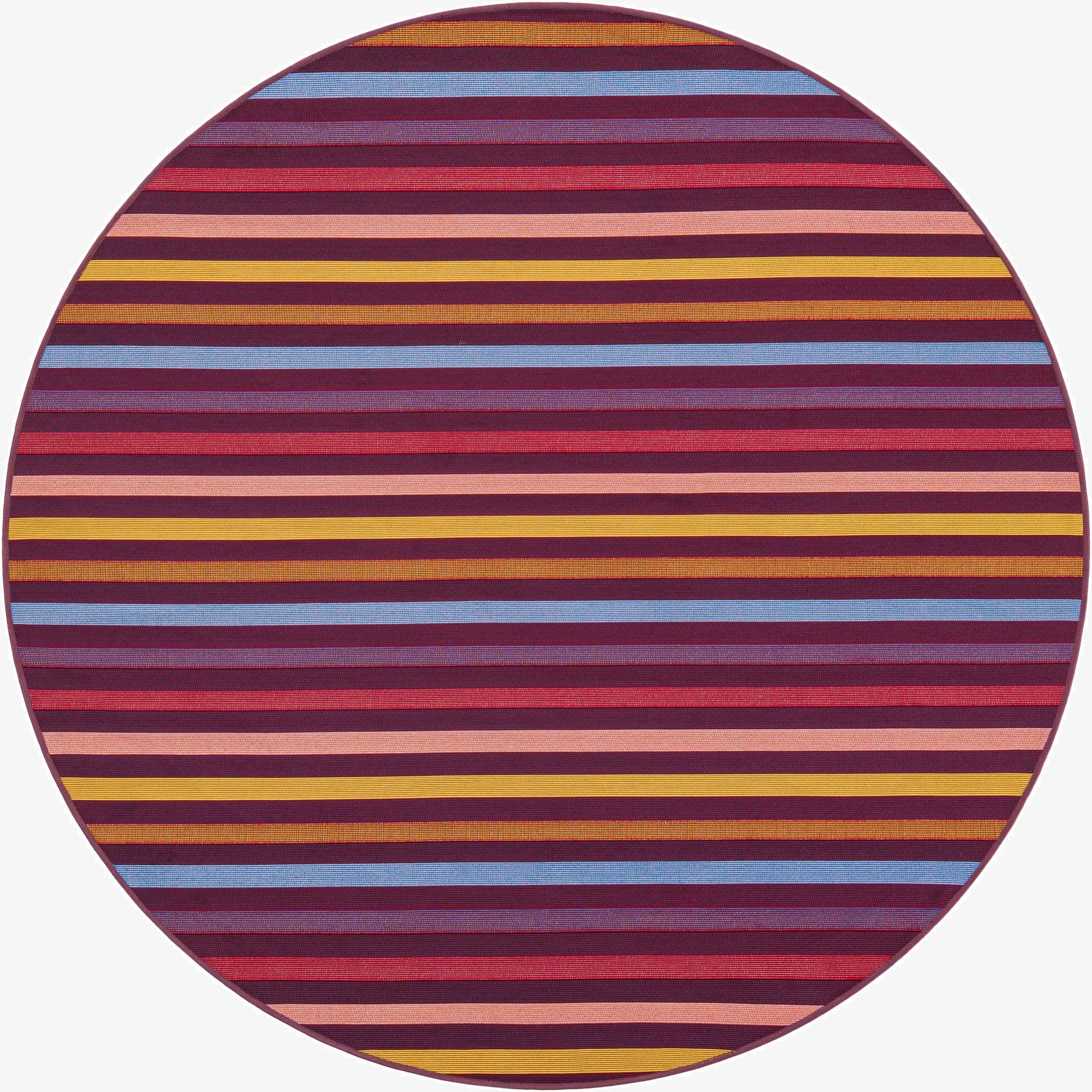 6' x 6' Washable Ribbon Indoor / Outdoor Round Rug
