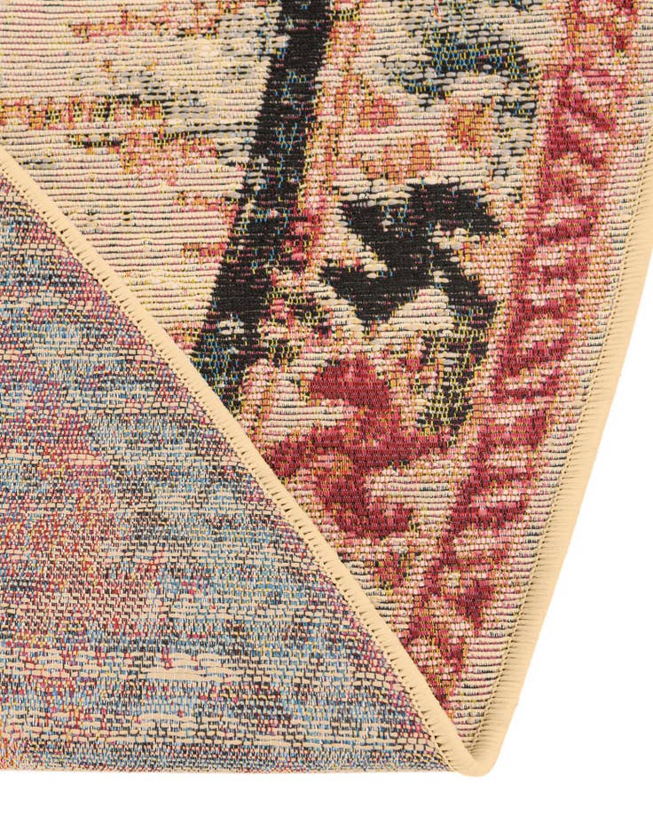 Detail image of 3' x 3' Easy-Clean Traditional Indoor / Outdoor Round Rug