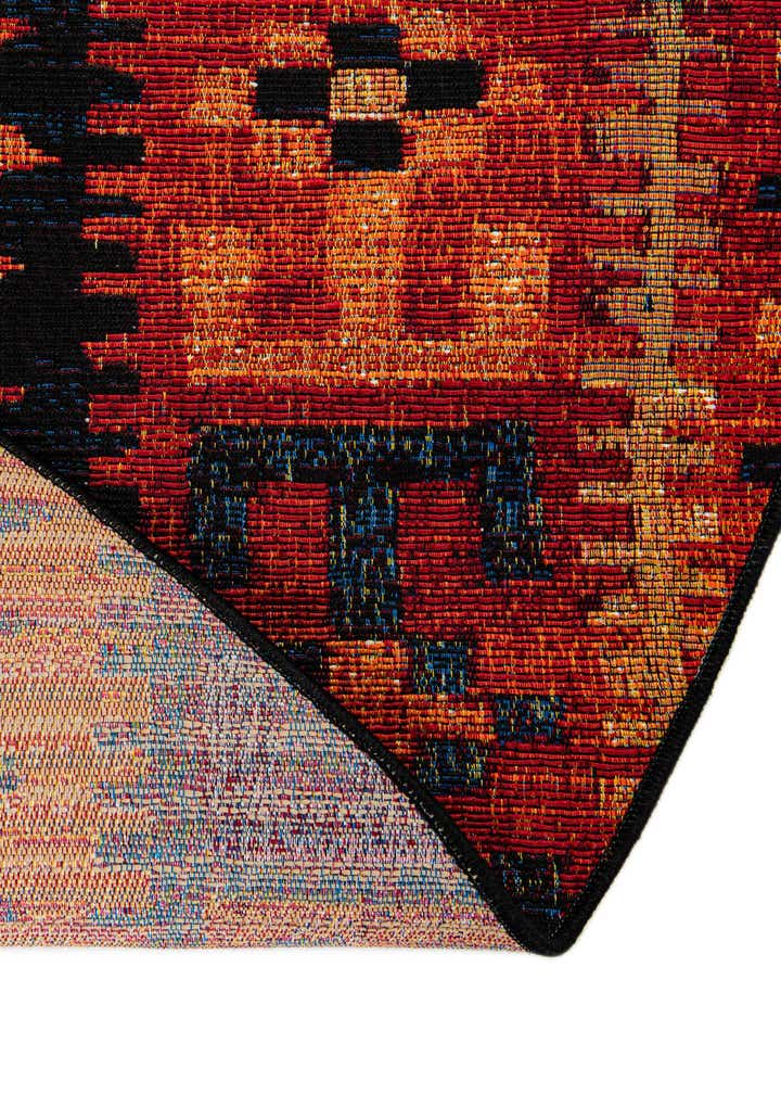 4' x 4' Easy-Clean Tribal Indoor / Outdoor Round Rug