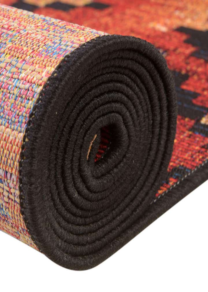 4' x 4' Easy-Clean Tribal Indoor / Outdoor Round Rug