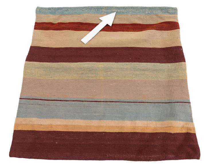 Detail image of 2' 5 x 2' 5 Hand Woven Pillow Wool Round Rug
