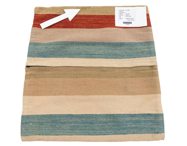 Detail image of 2' 3 x 2' 5 Hand Woven Pillow Wool Round Rug