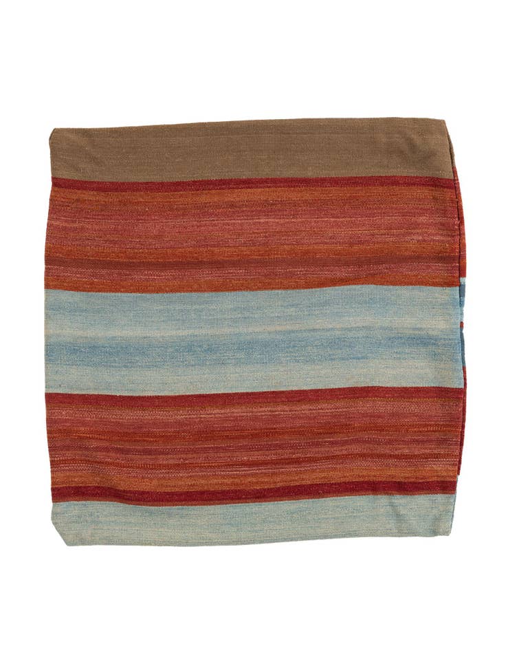 Detail image of 3' 2 x 3' 3 Hand Woven Pillow Wool Round Rug