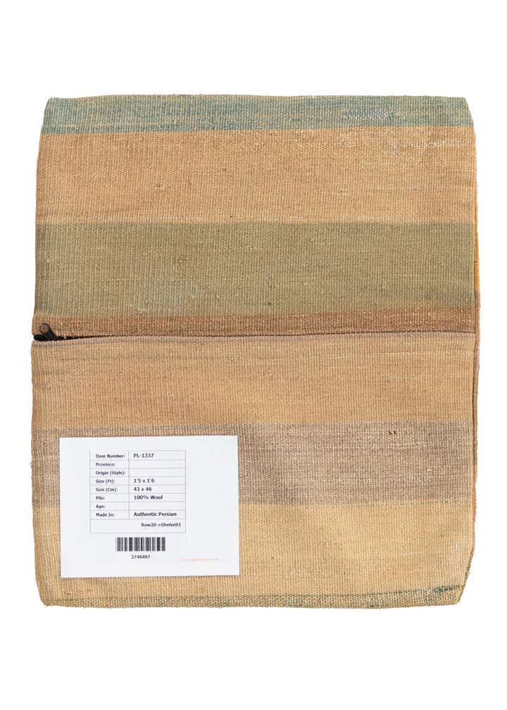 1' 5 x 1' 6 Hand Woven Pillow Wool Round Rug