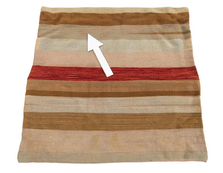 Detail image of 2' 5 x 2' 5 Hand Woven Pillow Wool Round Rug