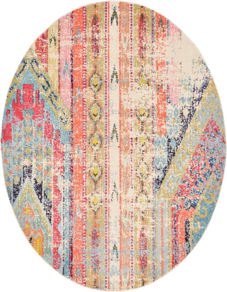Detail image of 8' x 8' Washable Santa Fe Round Rug