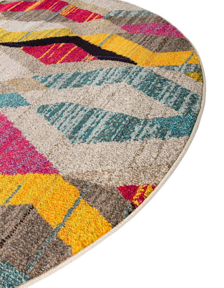Detail image of 6' x 6'  Washable Santa Fe Round Rug