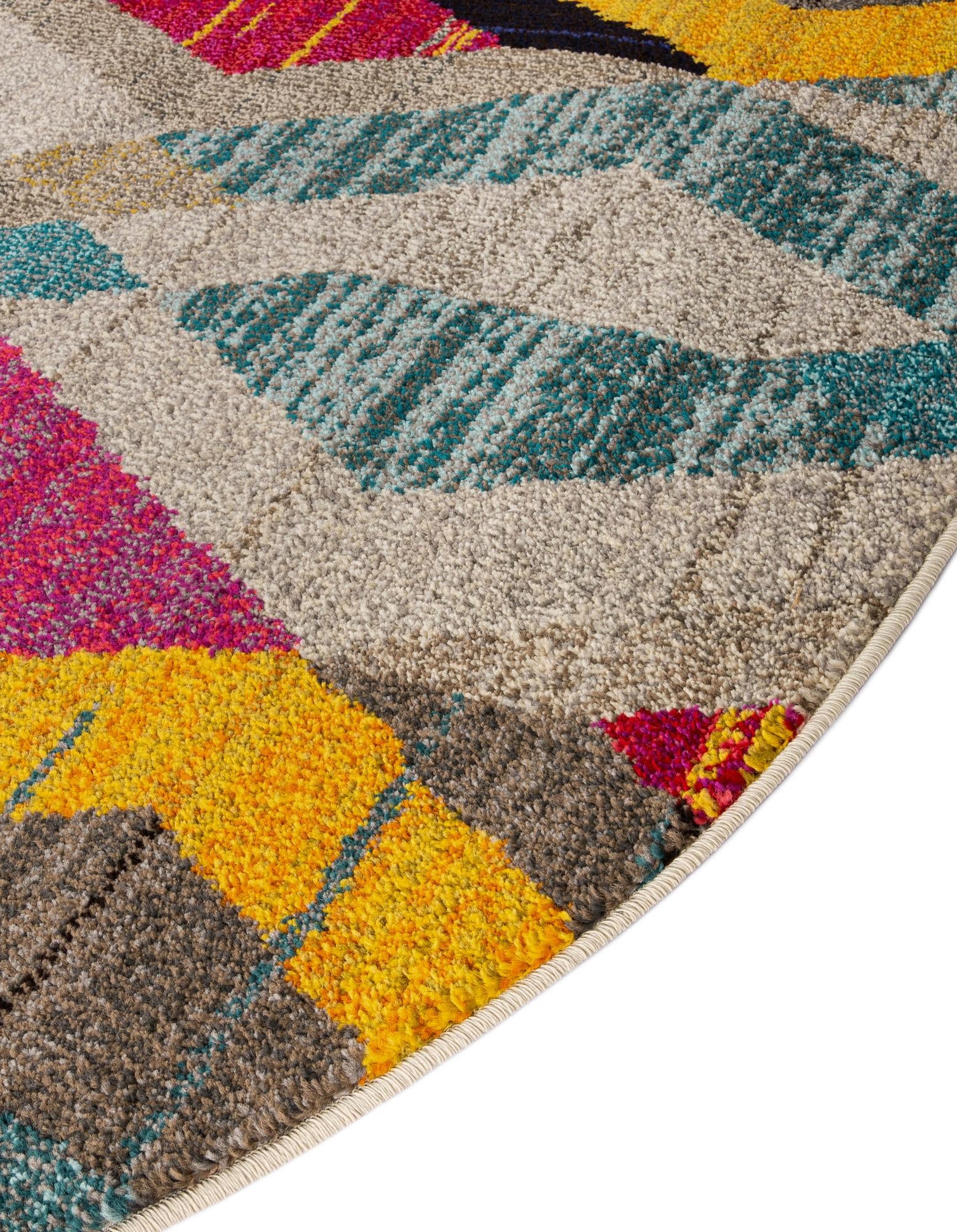 3' 3 x 3' 3 Washable Santa Fe Round Rug