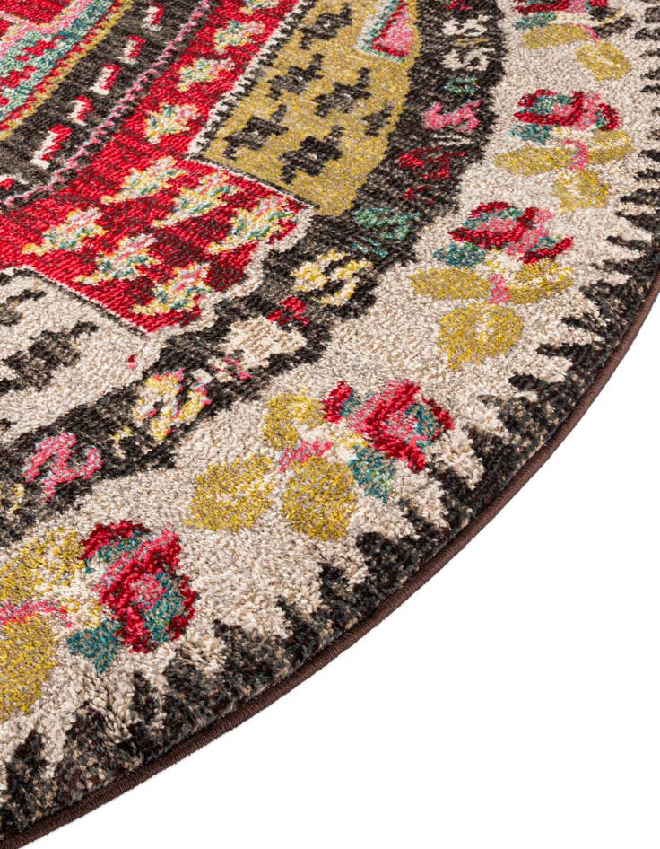 Detail image of 8' x 8'  Washable Santa Fe Round Rug