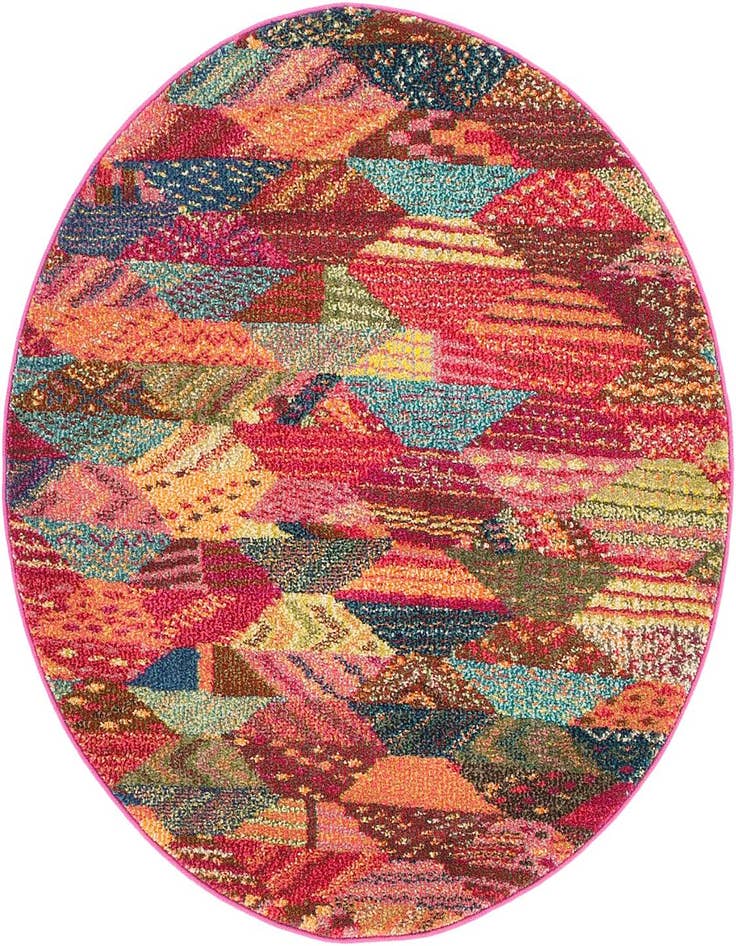 Detail image of 3' 3 x 3' 3 Washable Santa Fe Round Rug