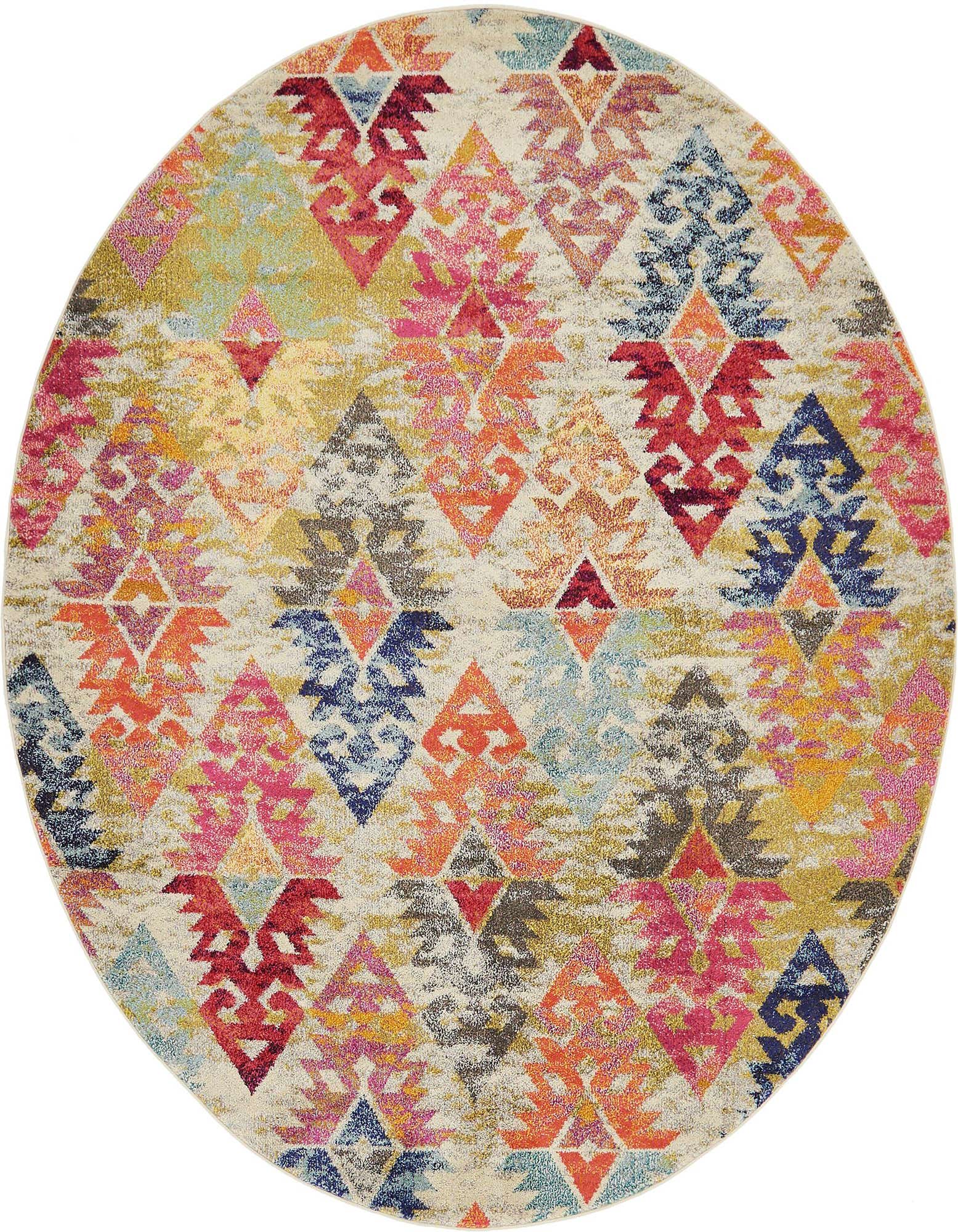 8' x 8' Washable Santa Fe Round Rug