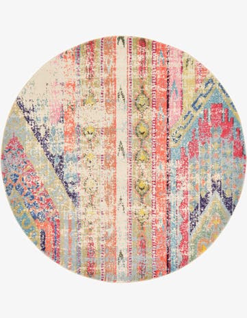 6' x 6' Washable Santa Fe Round Rug