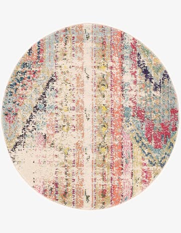 Washable Santa Fe Round Rug