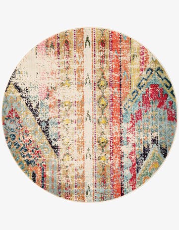 5' x 5' Washable Santa Fe Round Rug