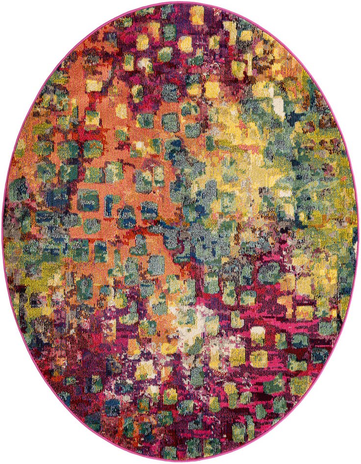 Detail image of 5' x 5' Washable Sevilla Round Rug