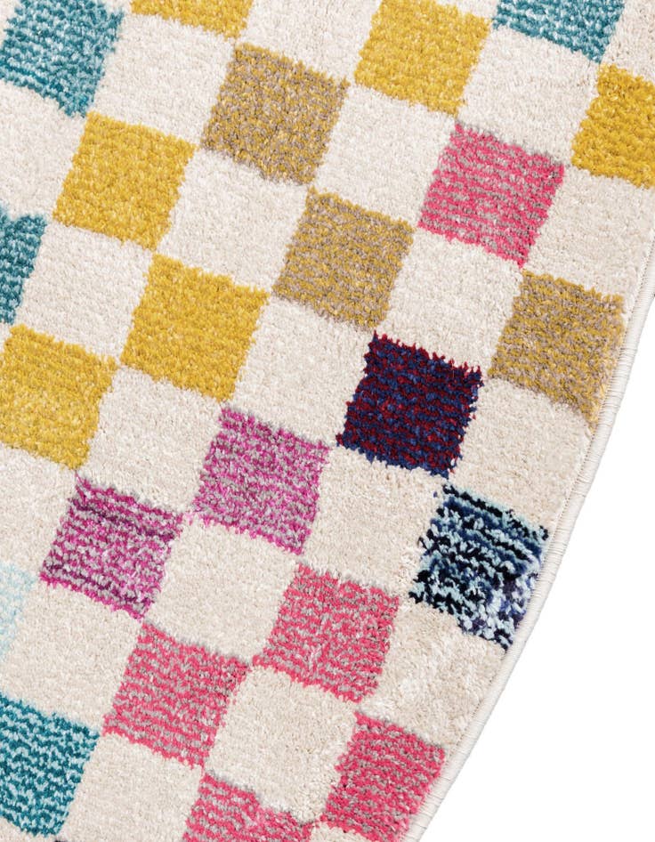 Detail image of 8' x 8'  Washable Spectrum Round Rug