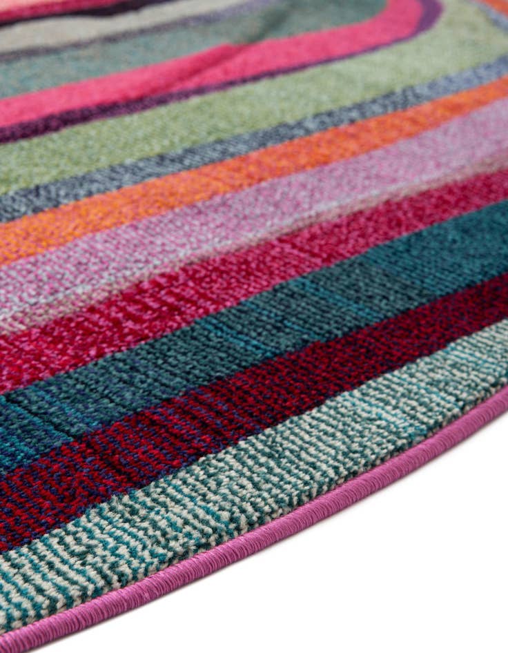Detail image of 8' x 8'  Washable Spectrum Round Rug