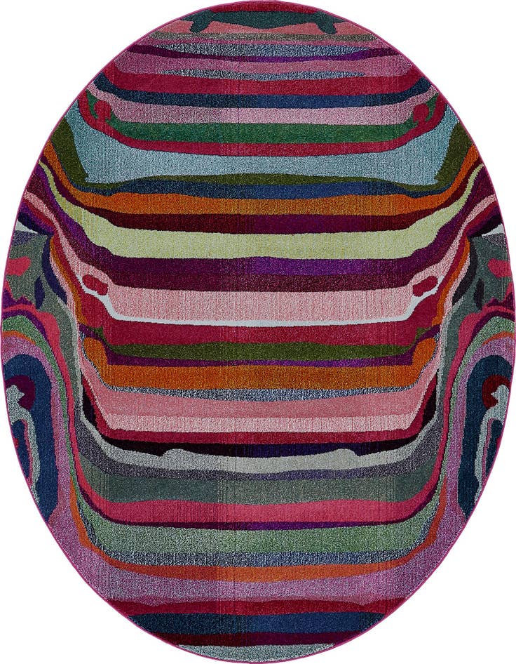 Detail image of 8' x 8' Washable Spectrum Round Rug