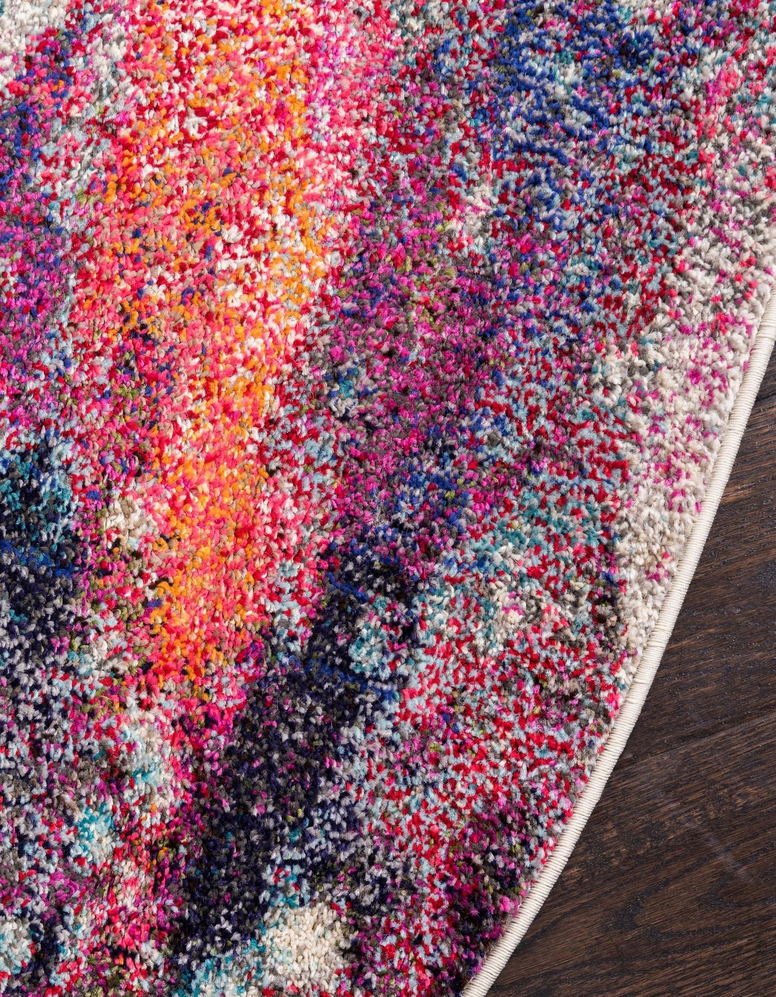 8' x 8' Washable Spectrum Round Rug