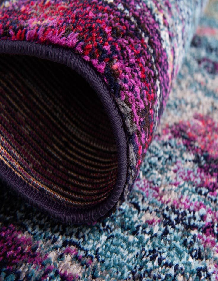 Detail image of 8' x 8'  Washable Spectrum Round Rug