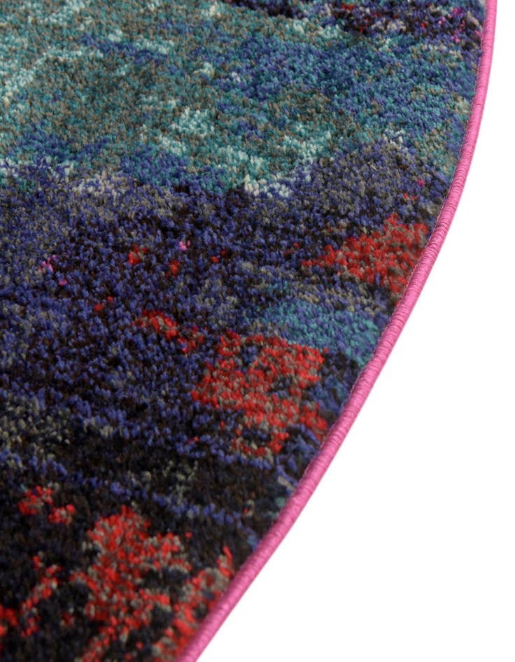 Detail image of 8' x 8'  Washable Spectrum Round Rug