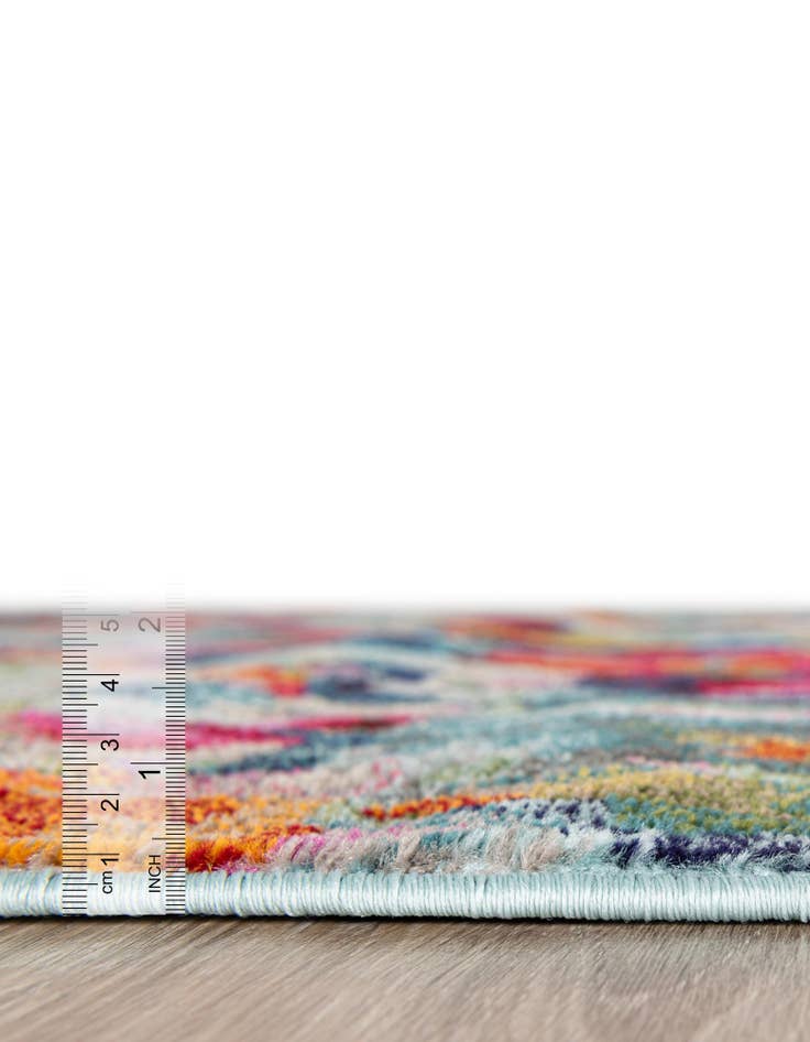 Detail image of 6' x 6'  Washable Spectrum Round Rug