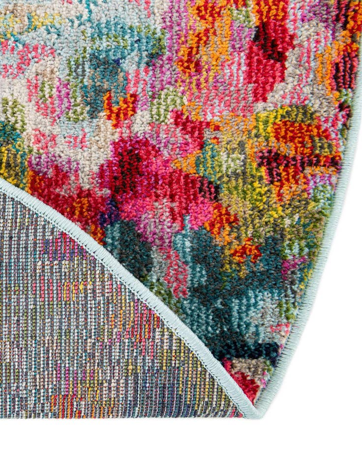 Detail image of 8' x 8'  Washable Spectrum Round Rug