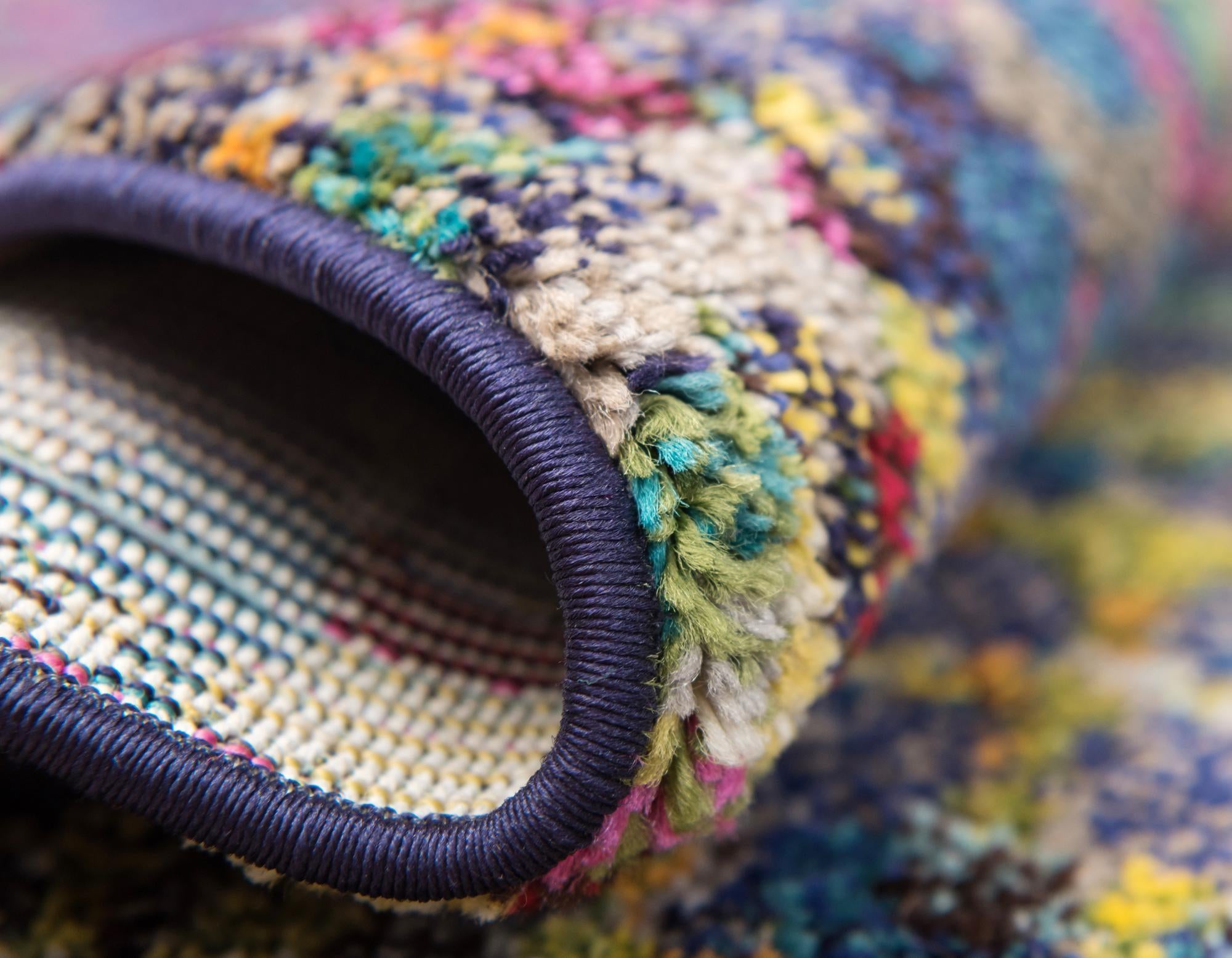 6' x 6' Washable Spectrum Round Rug