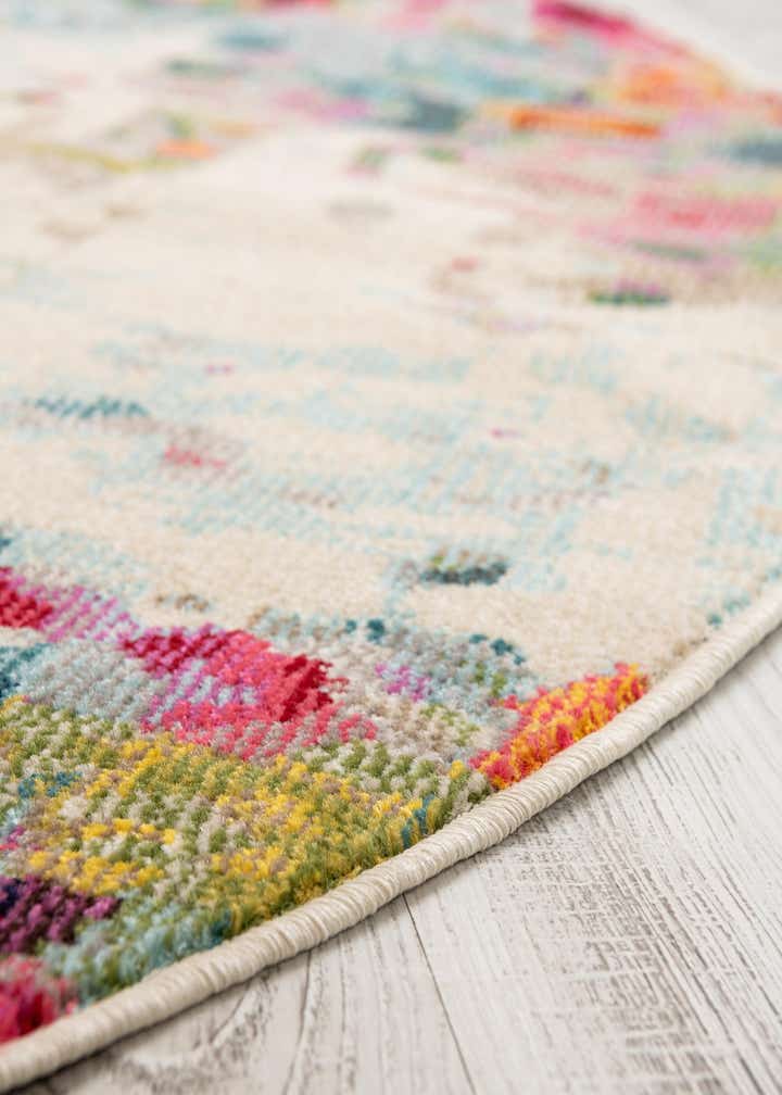 5' x 5' Washable Spectrum Round Rug