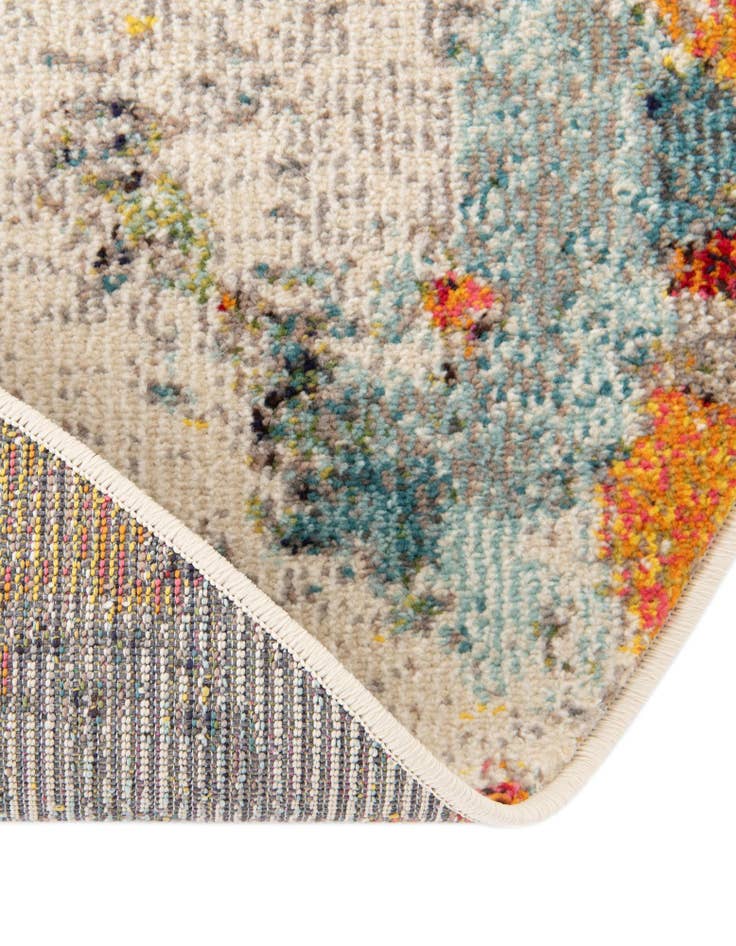 Detail image of 4' x 4'  Washable Spectrum Round Rug