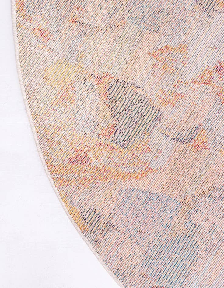 Detail image of 4' x 4'  Washable Spectrum Round Rug