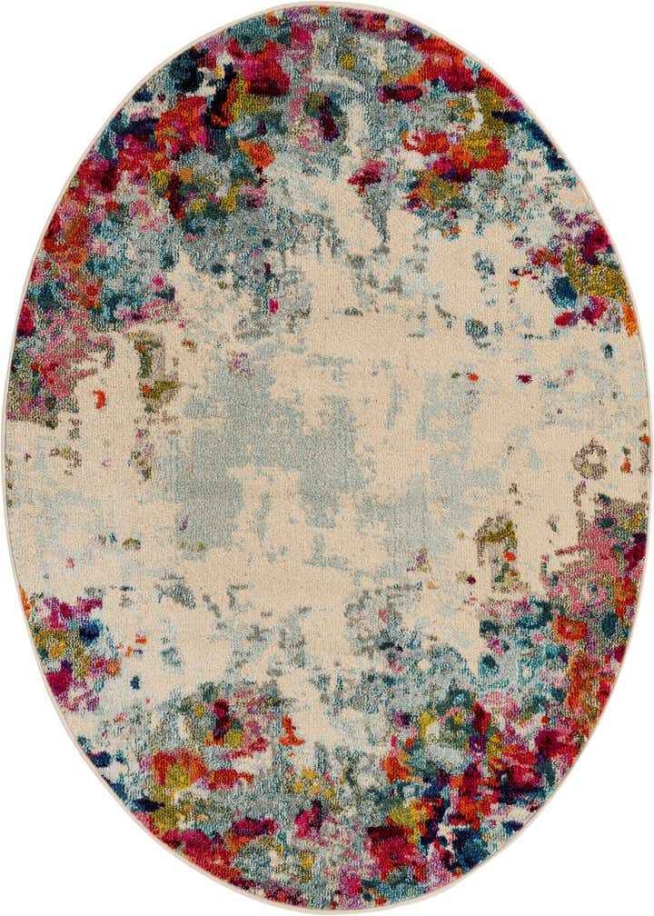 5' x 5' Washable Spectrum Round Rug