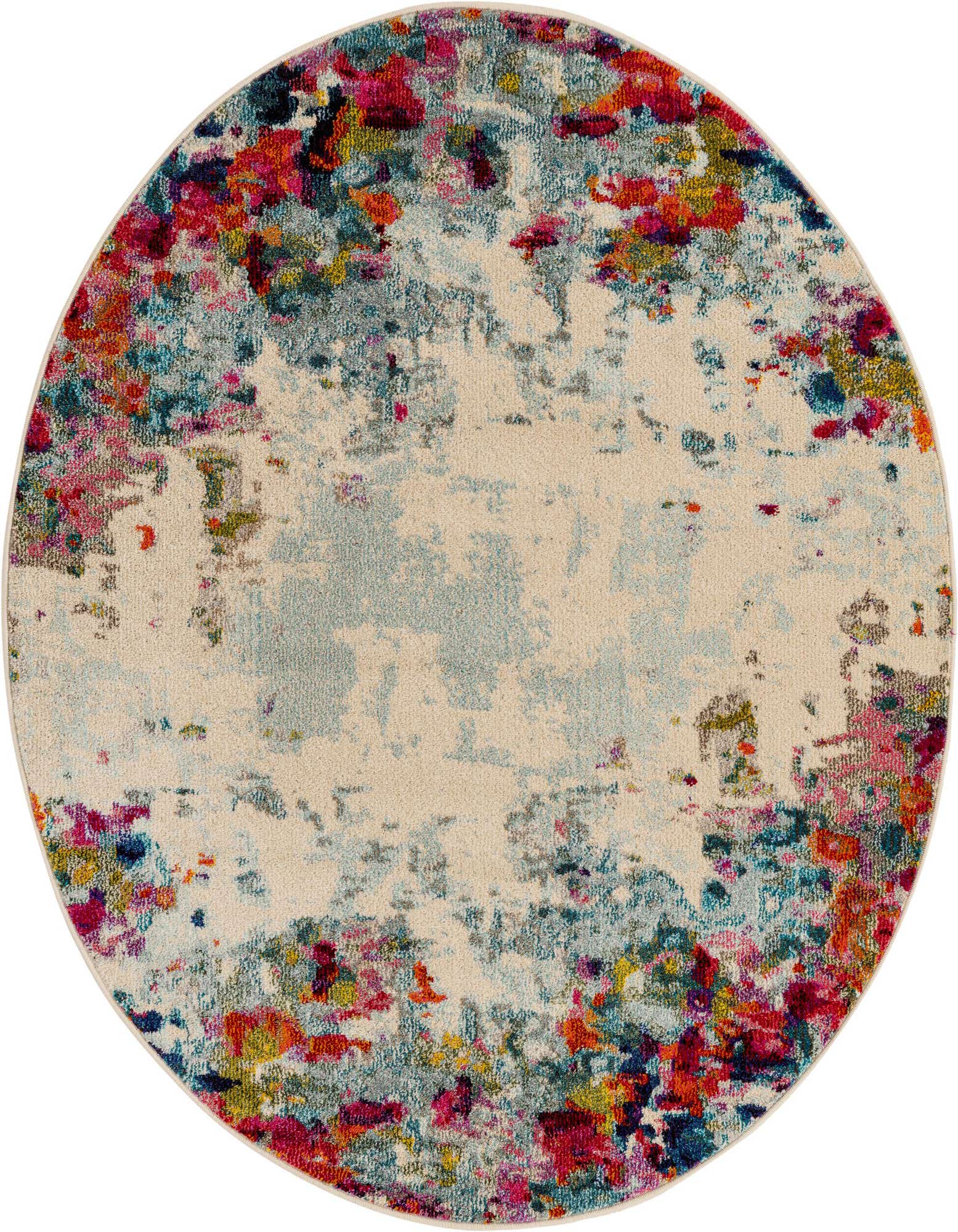 5' x 5' Washable Spectrum Round Rug