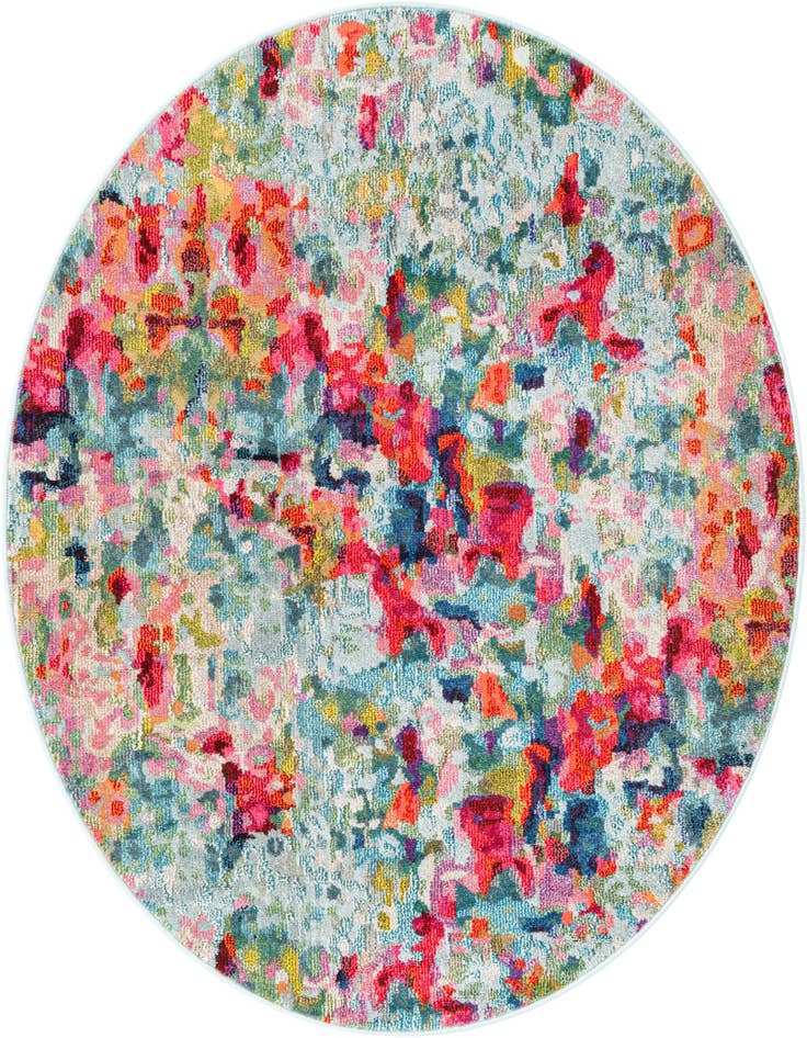 Detail image of 5' 3 x 5' 3 Washable Spectrum Round Rug