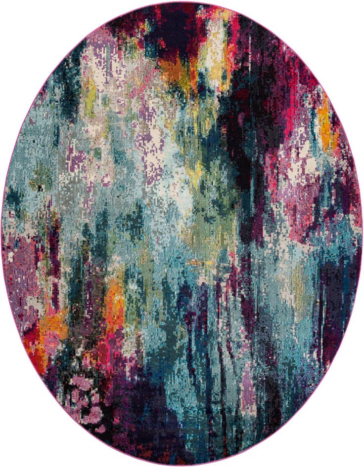 Detail image of 10' x 10' Washable Spectrum Round Rug