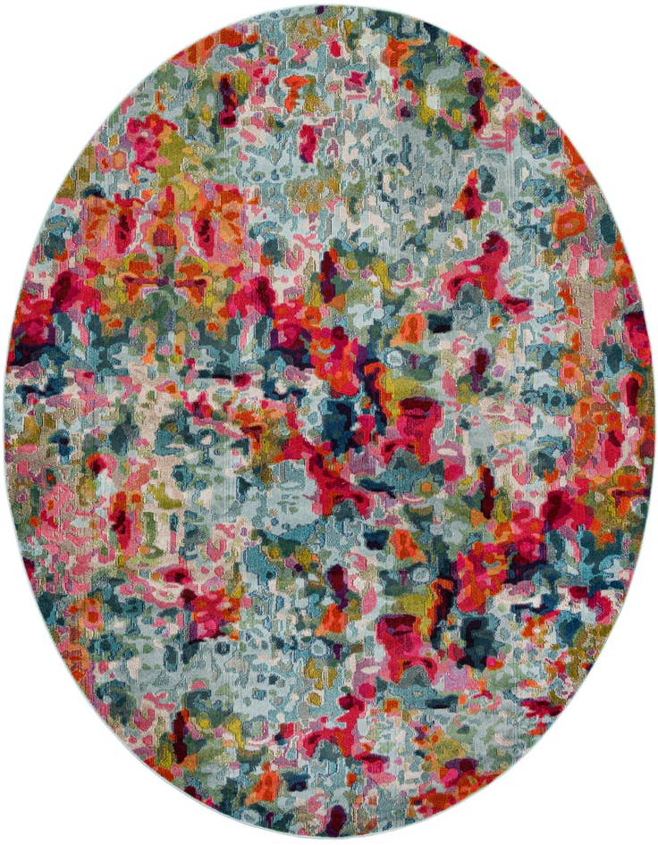 Detail image of 10' x 10' Washable Spectrum Round Rug