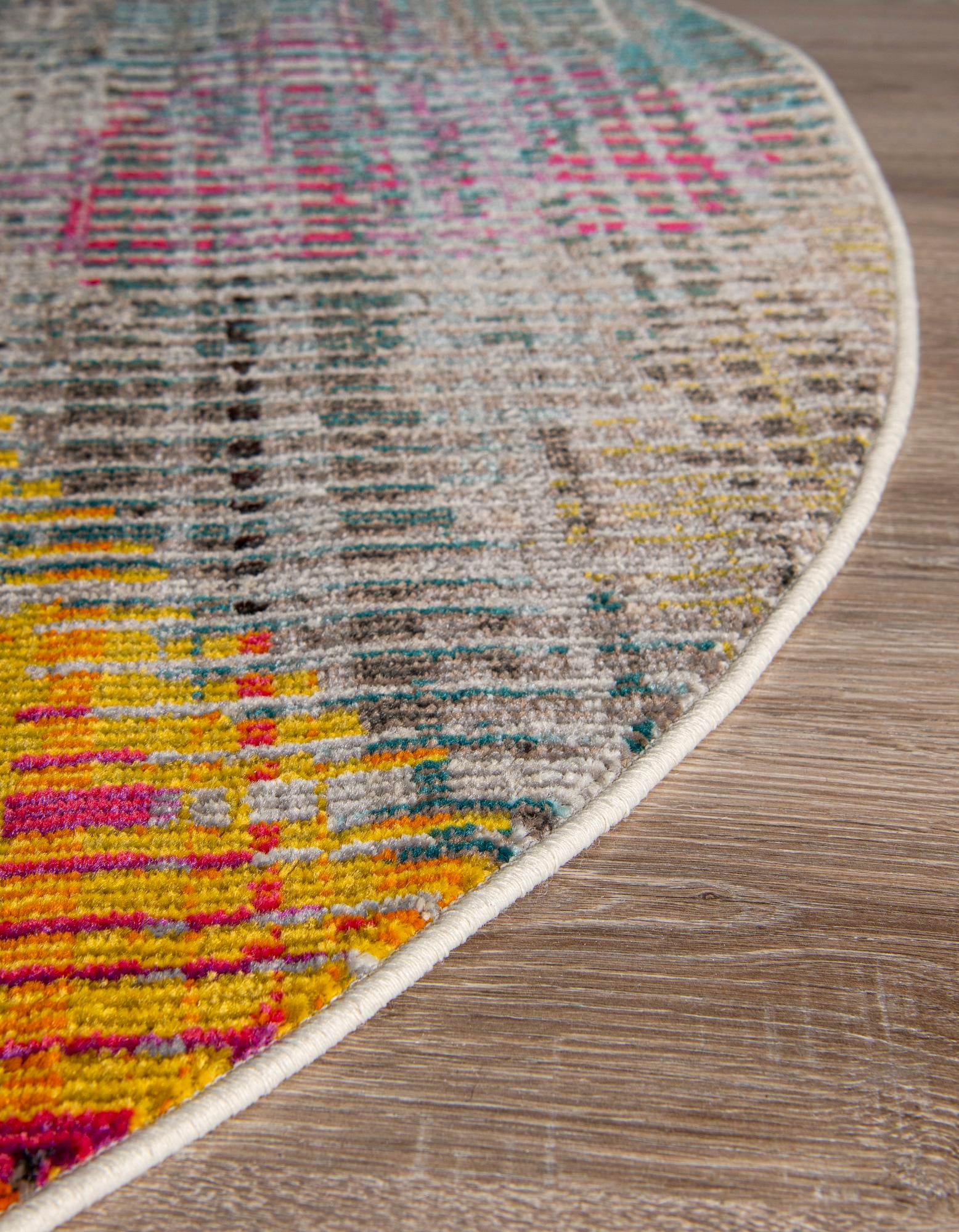 6' x 6' Washable Spectrum Round Rug