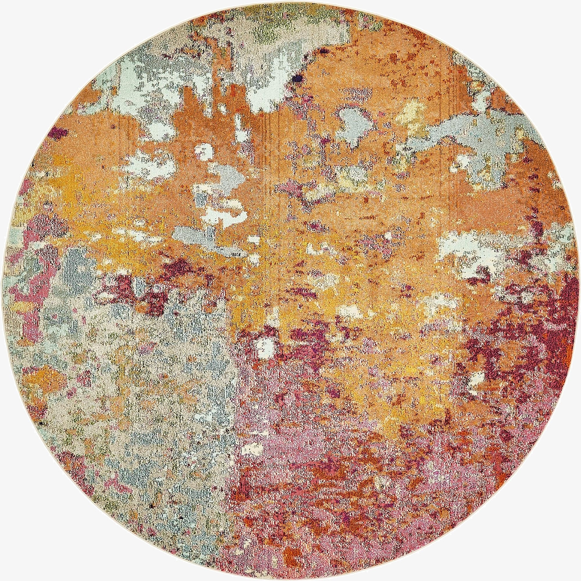 8' x 8'  Washable Spectrum Round Rug