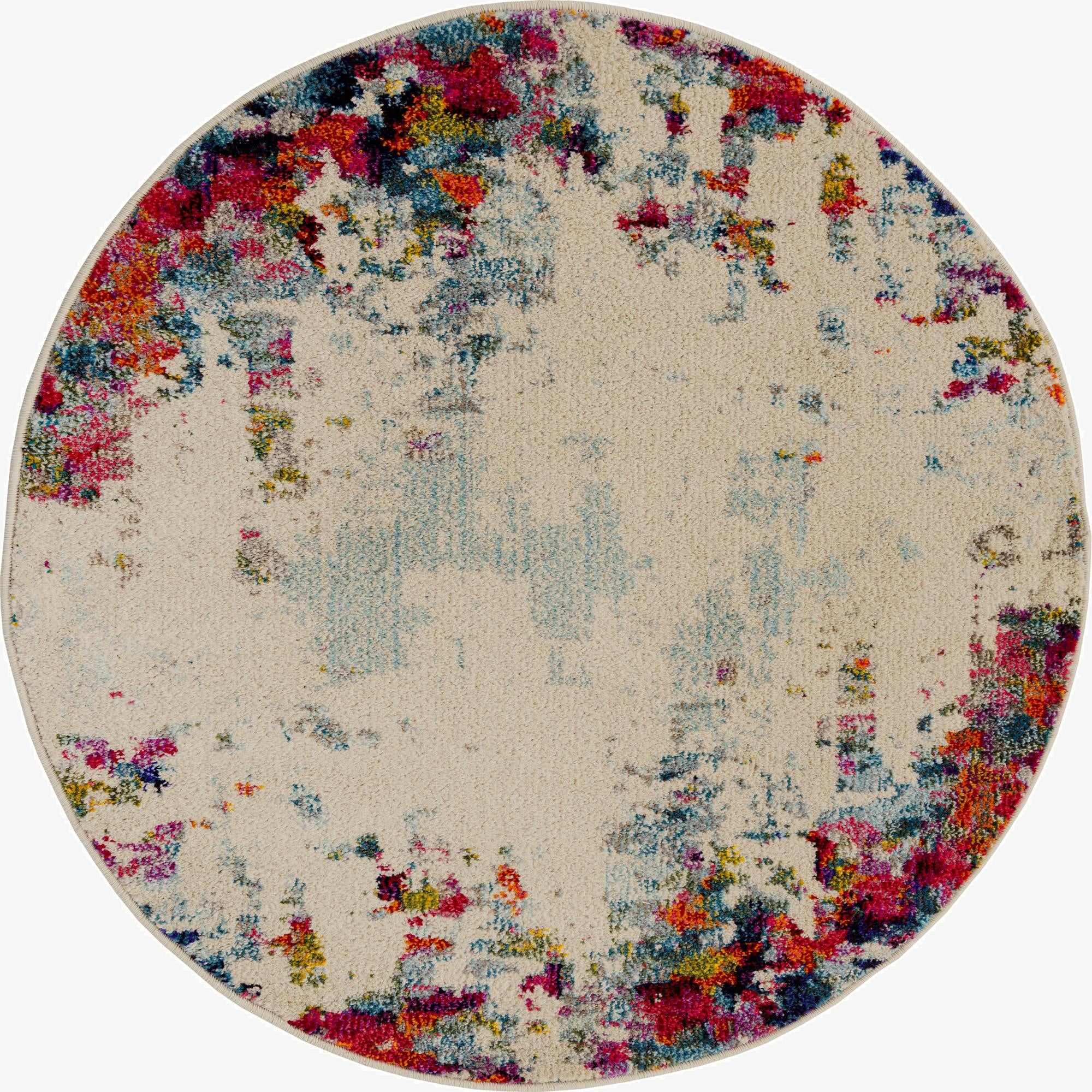 Primary image 3' 3 x 3' 3  Washable Spectrum Round Rug